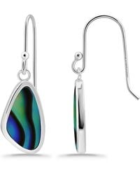 Macy's - Abalone Inlay Freeform Fishhook Drop Earrings - Lyst