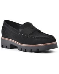 White Mountain - Gunner Lug Sole Loafers - Lyst