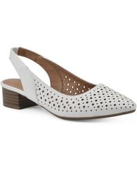 White Mountain - Boronic Block Heel Slingbacks - Lyst