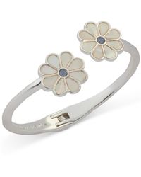 Lucky Brand - Tone Color Stone & Mother-of-pearl Daisy Cuff Bracelet - Lyst