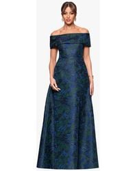 Xscape - Jacquard Off The Shoulder Ball Gown - Lyst