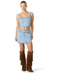 Steve Madden - Babe Square Neck Top High Rise Mini Skirt - Lyst