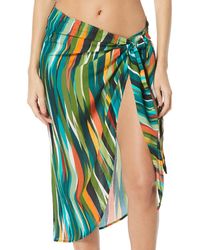 Vince Camuto - Printed Pareo Tie-front Swim Skirt Cover-up - Lyst
