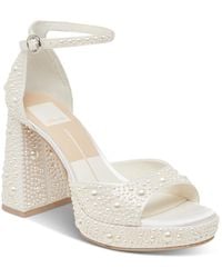 Dolce Vita - Pandro Pearl Two-piece Platform Dress Sandals - Lyst