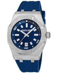 Roberto Cavalli - Quartz Sport Water-resistant Silicone Strap Watch - Lyst