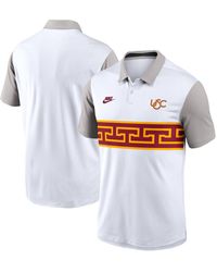Nike - White/gray Usc Trojans Athletic Prep Legacy Logo Vapor Performance Polo Shirt - Lyst