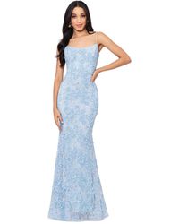 Xscape - Straight-neck Sleeveless Lace Gown - Lyst
