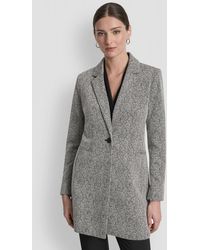 DKNY - Notch-lapel Single-button Long-sleeve Jacket - Lyst