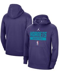 Men's Jordan Brand Black Charlotte Hornets 2022/23 Spotlight On-Court  Practice Performance Pullover Hoodie