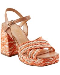 Marc Fisher - Juliey Woven Block Heel Platform Sandals - Lyst