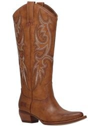 FRYE and CO - Irlene Tall Deco Stitch Almond Toe Boots - Lyst