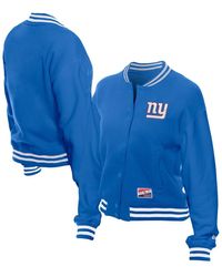 KTZ - New York Giants Throwback Fleece Full-snap Jacket - Lyst