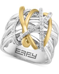 Effy - Effy Diamond Contrasting Intertwined Crisscross Ring (1/4 Ct. T.w. - Lyst
