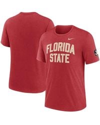 Nike - Heather Florida State Seminoles Campus Collegiate Block Tri-blend T-shirt - Lyst
