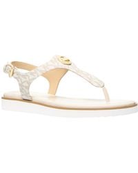 Michael Kors - Val Thong Round Toe Flat Sandals - Lyst
