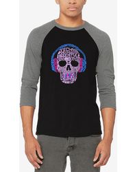 LA Pop Art - Raglan Baseball Word Art Styles Of Edm Music T-shirt - Lyst