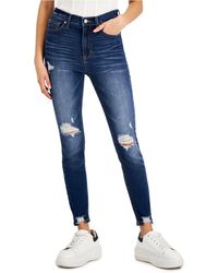 Celebrity Pink Juniors' High Rise Skinny Ankle Jeans - Blue