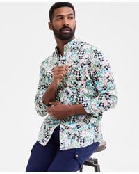 Club Room - Derek Floral Button-down Poplin Shirt - Lyst