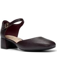 Clarks - Iridessa Block Heel Ankle Strap Pumps - Lyst