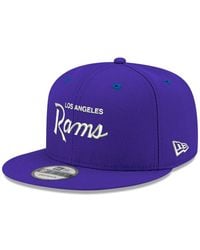 Los Angeles Rams New Era Team Two-Tone Chrome Classic 9FIFTY Snapback Hat -  Cream/Royal