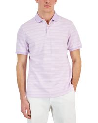 Club Room - Carter Novelty Interlock Striped Short Sleeve Polo Shirt - Lyst