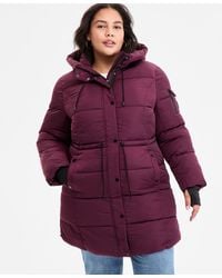 Steve Madden - Plus Size Hooded Anorak Puffer Coat - Lyst