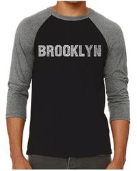 LA Pop Art - Brooklyn Neighborhoods Raglan Word Art T-shirt - Lyst
