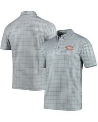 Men's Antigua Gray/Black Miami Dolphins Deliver Button-Down Polo