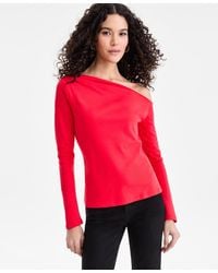 INC International Concepts - Long Sleeve Off-the-shoulder Knit Top - Lyst
