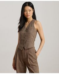 Ralph Lauren - Glen Plaid Wool-blend Vest - Lyst