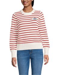 Lands' End - Drifter Embellished Crew Neck Sweater - Lyst