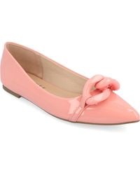 Journee Collection - Clareene Chain Pointed Toe Flats - Lyst