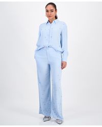 INC International Concepts - Petite Embellished High-rise Wide-leg Pants - Lyst