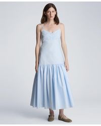 Kenneth Cole - Sweetheart Neck Bubble Flounce Midi Dress - Lyst