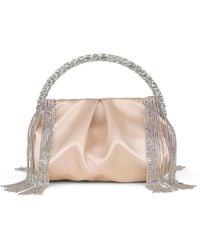 Badgley Mischka - Woman's Tatiana Crystal Embellished Fringe Pouch Clutch - Lyst