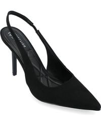 Journee Collection - Elenney Pointed Toe Slingback Pumps - Lyst
