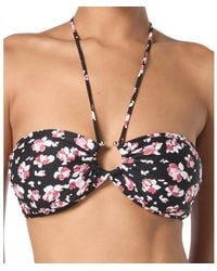 Michael Kors - Michael Printed Halter Bandeau Bikini Top - Lyst