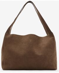 Mango - Suede Leather Shopper Bag - Lyst