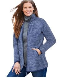 Woman Within - Plus Size Zip-front Microfleece Jacket - Lyst