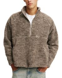 Cotton On - Teddy 1/2 Zip Fleece Sweatshirt - Lyst