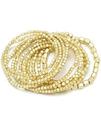 Adornia - Set Of 10 En Bead Stretch Bracelets - Lyst