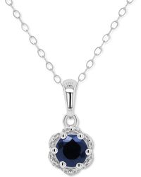 Macy's - Solitaire Scalloped Edge 18" Pendant Necklace (5/8 Ct. T.w. - Lyst