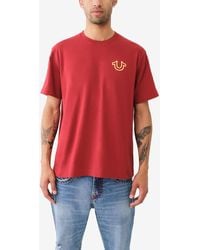 True Religion - Short Sleeve Relaxed Overseam Puff Tee - Lyst