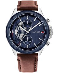 Tommy Hilfiger - Quartz Clark Leather Strap Watch - Lyst