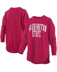 Pressbox - Washington State Cougars Melange Poncho Vintage Fleece Long Sleeve Pullover Sweatshirt - Lyst