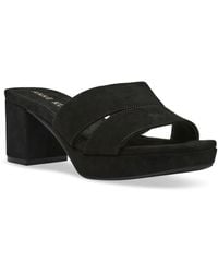 Anne Klein - Palmer Slip On Block Heel Dress Sandals - Lyst