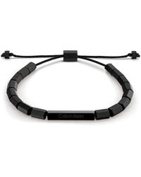 Calvin Klein Beaded Bracelet - Black