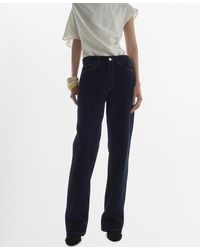 Mango - High-waisted Straight-fit Rinse-wash Jeans - Lyst
