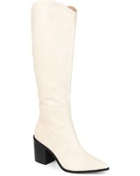 Journee Collection - Daria Extra Wide Calf Western Boots - Lyst
