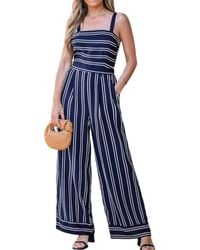 CUPSHE - Bold Moves Striped Jumpsuit - Lyst